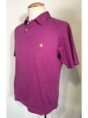 $199 New Brooks Brothers 100% Cotton Polo Shirt Men's Sz L Logo Buttons Golf